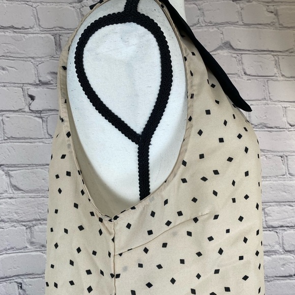 Cynthia Rowley Sleeveless Blouse Geometric Cottage Core Granny Core Small EUC - Picture 4 of 7